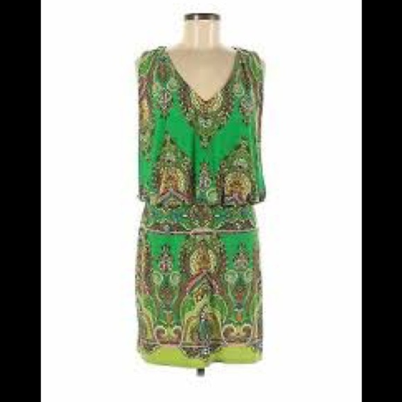 Sandra Darren sleeveless Tribal print sleeveless dress, Size 8 - Picture 2 of 11